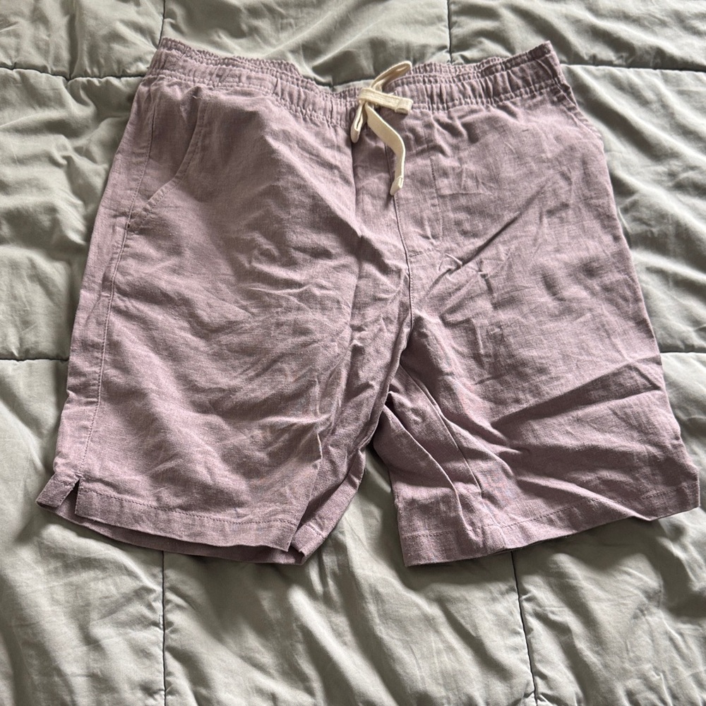 Goodfellow & Co Linen-Blend Top in Dusty Mauve